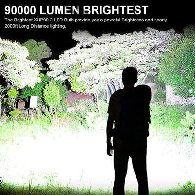 Oppladbar LED-lykt med 160 000 lumen