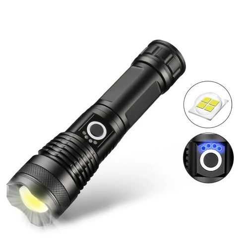 Oppladbar LED-lykt med 160 000 lumen