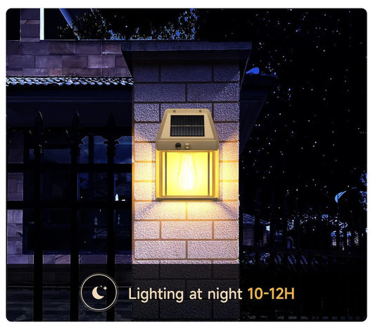 Luminaria™ - Vanntett solcellelampe med bevegelsessensor | 1+1 Gratis