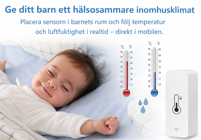Smart WiFi Temperaturoch Luftfuktighetssensor