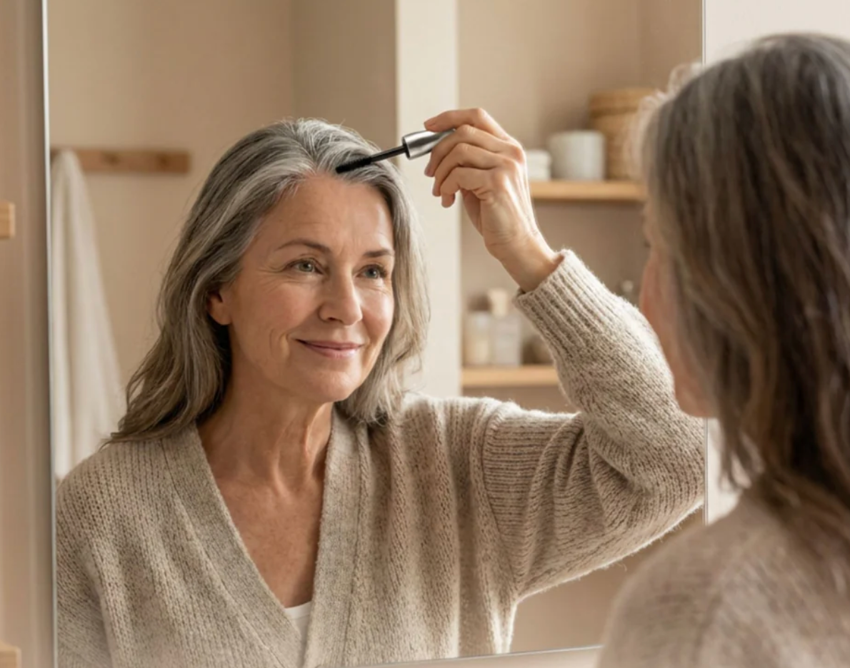 Bli av med grått hår på sekunder - Synlig återväxt. Äkta självförtroende!