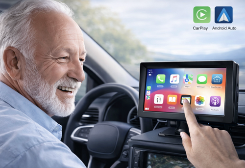 7-tums pekskärm med Trådlös Carplay - Uppgradera din körupplevelse på 10 sekunder 🚗