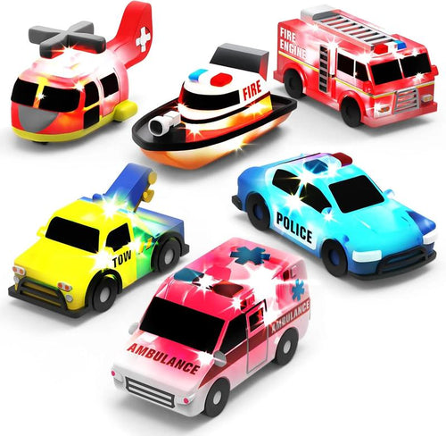 Ljusande Badleksaker Utryckningsfordon (6-pack)🚨