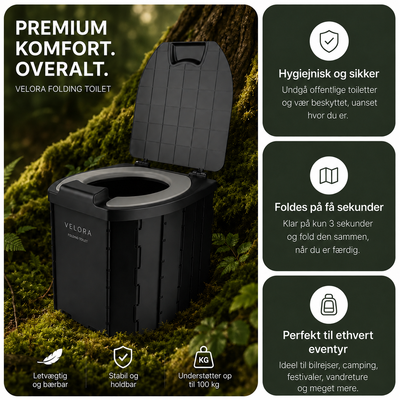 Velora™ Bærbart Sammenklappelig Toilet