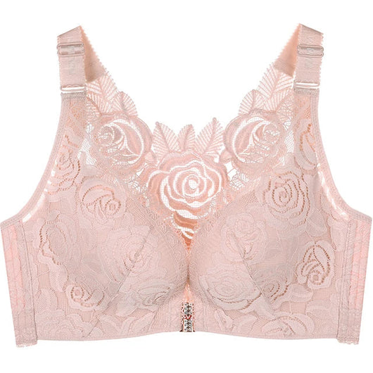 Blossom™ - Push up-bh med frontlukning og rosenbroderi | 30% Rabatt
