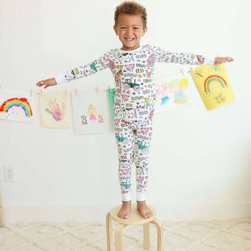 Fargeleggingsbar Barnepyjamas™ | Lekent og Elsket av Barn og Foreldre!